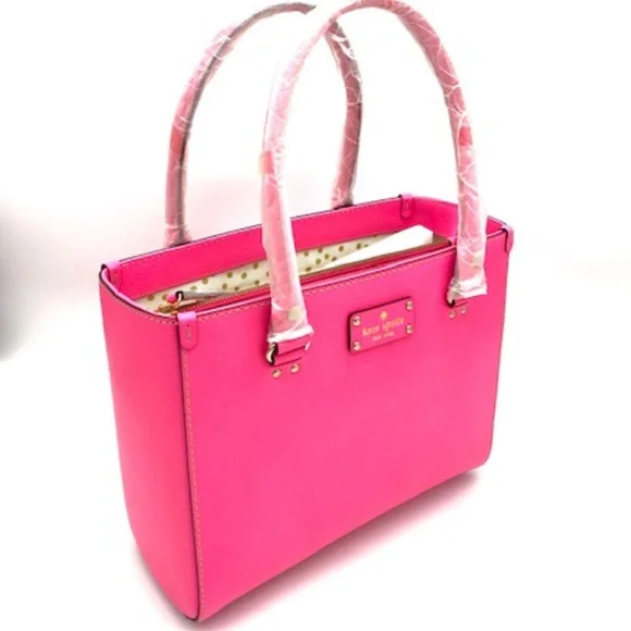 Kate Spade New York Pink Leather Wellesley Quinn Handbag~Simple Chic~Vintage